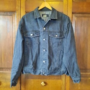 Vintage 80s/90s Expressions Faded Black Denim Trucker Jean Jacket